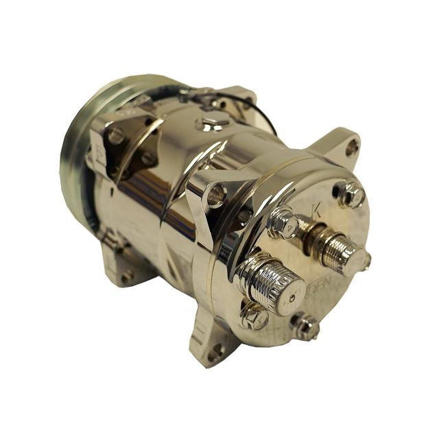 Vintage Air Sanden SD 508 Rear Exit Compressor Double V-groove pulley Rear Exit