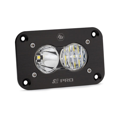 S2 Pro Black Flush Mount LED Auxiliary Light Pod - Universal