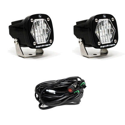 S1 Black LED Auxiliary Light Pod Pair - Universal