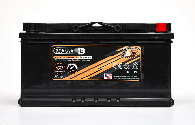 Braille Endurance AGM Battery Group Size 49 H8 L5