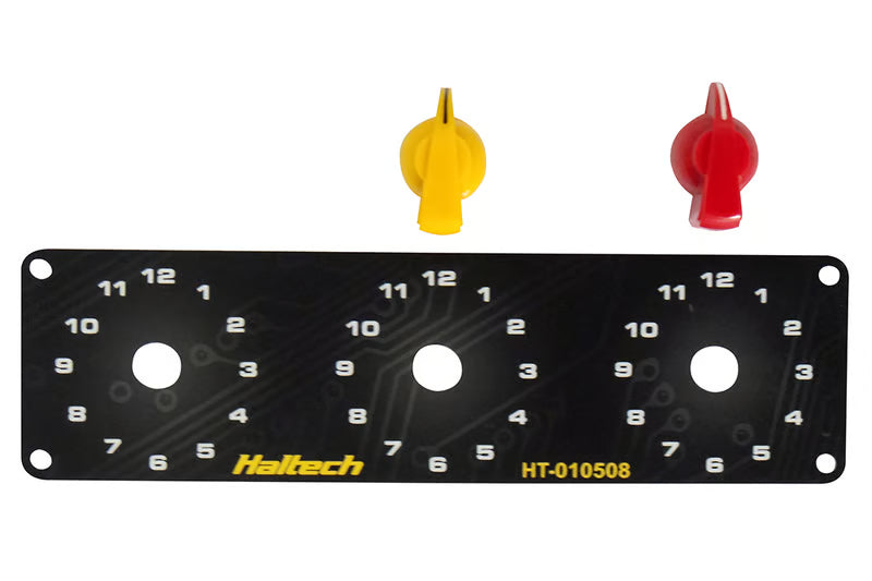 Triple Switch Panel Kit - includes Yellow & Red knobs